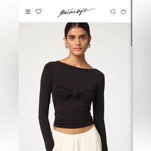 The Line by K Black Twist Front Zoe top size small never worn